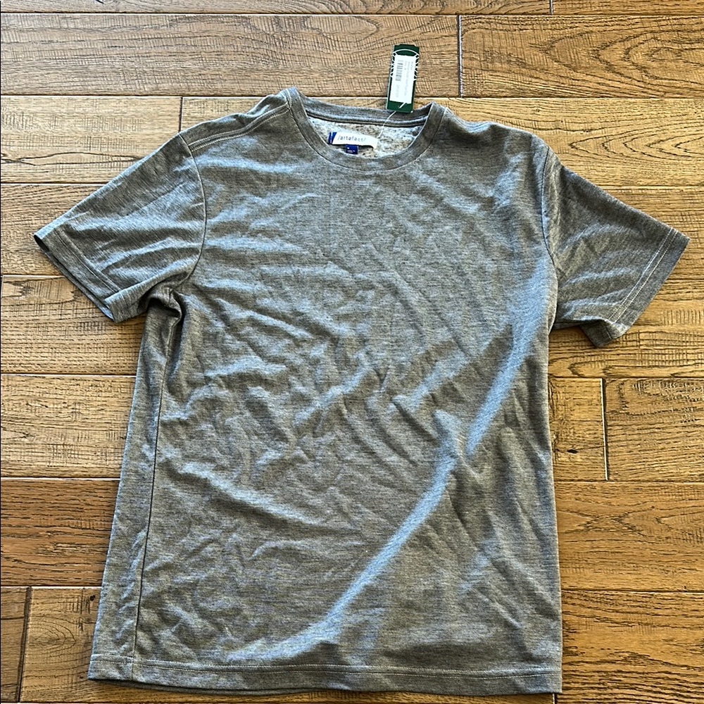Gray Short Sleeve Crew Neck Tee